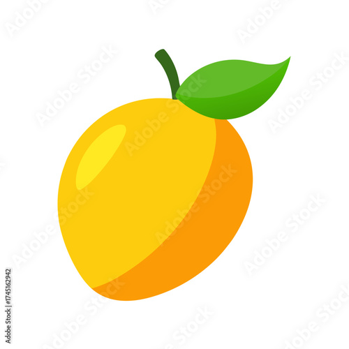 vector illustration of orange fruit mango