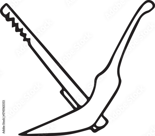 Vector line art of traditional farming with bull and plow in rural Bangladesh. EPS-ready for agriculture, heritage, and village life themes. Clean, editable design.