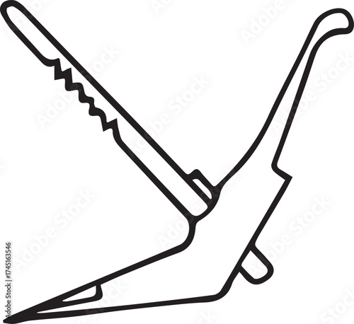 Vector line art of traditional farming with bull and plow in rural Bangladesh. EPS-ready for agriculture, heritage, and village life themes. Clean, editable design.