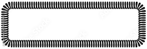 spring coil frame. flexible coils, wire pattern. vector illustration.
