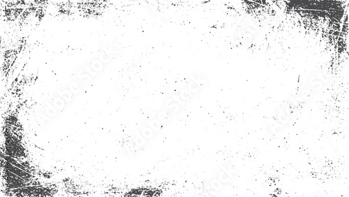 Dirty grain texture border with space for text or image overlay effect. Vintage grunge texture frame with scratches and dust overlay background. 