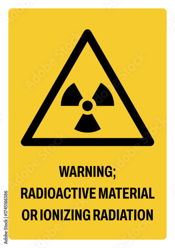 warning safety signs v3 uppercase text_warning ; radioactive material or ionizing radiation_portrait size a4/a3/a2/a1	 
