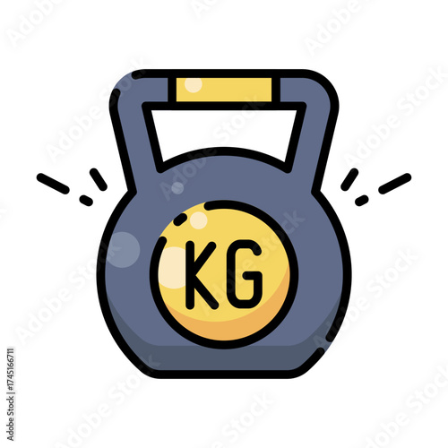 Kettlebell icon for weightlifting and fitness training
