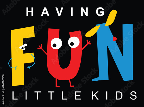 having fun t shirt print illustrations vector art design