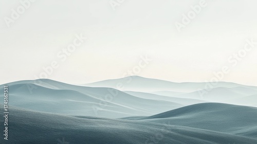 Wallpaper Mural Serene landscape of rolling hills and mountains during daytime Torontodigital.ca