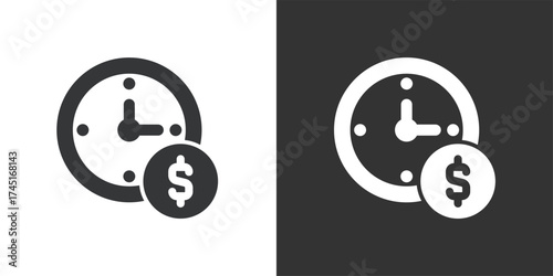 Time Management Icon. Solid glyph series icon