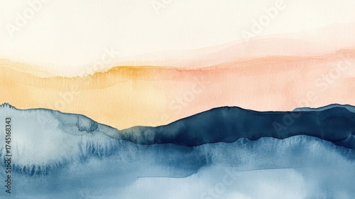 Wallpaper Mural Serene abstract landscape of mountains at daytime Torontodigital.ca