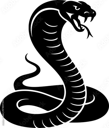 cobra silhouette vector illustration