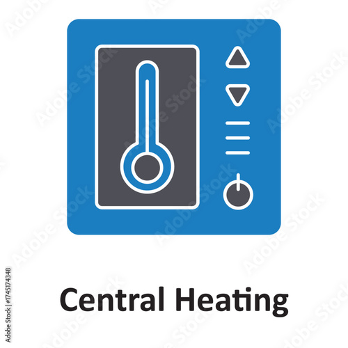 Central heating Vector icon which can easily modify or edit