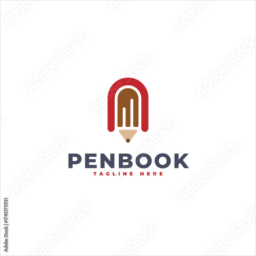 Creative Writing And Education Pen Book Logo Template
