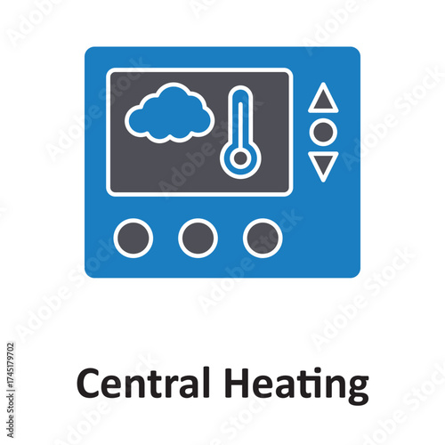 Central heating Vector icon which can easily modify or edit