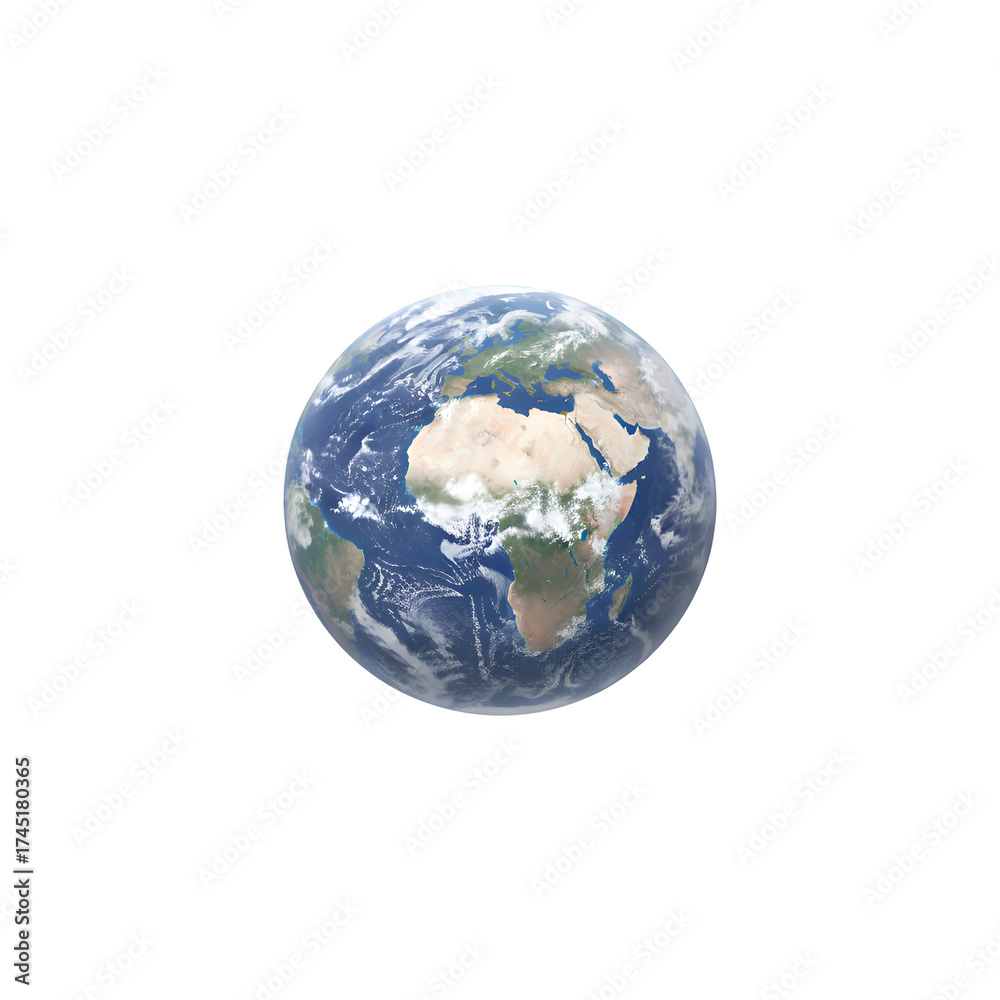Fototapeta premium Earth Globe - Blue Planet isolated on white background