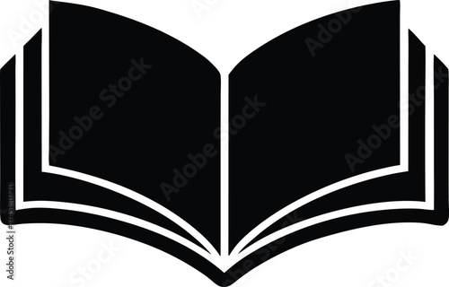 open book icon vector, literature book illustration