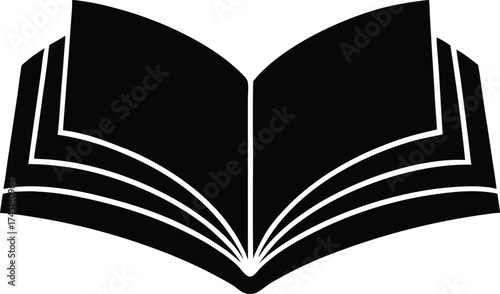 open book icon, education symbol