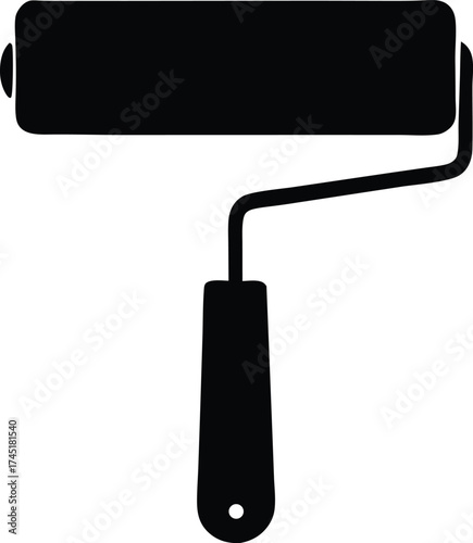paint roller symbol, paint applicator icon