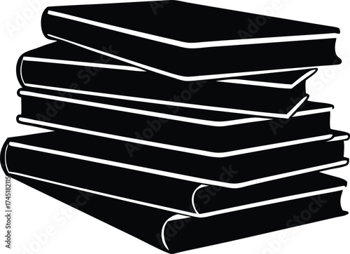stack of books symbol, textbook stack icon