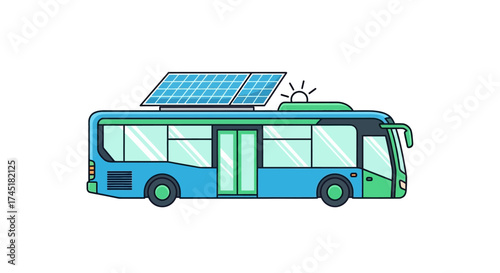 Eco-Friendly Transportation: A Modern Solar-Powered Bus for a Sustainable Future in City Life