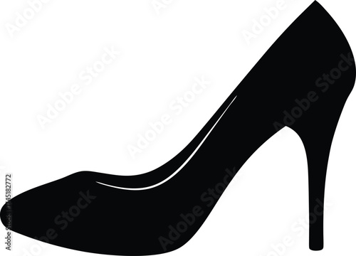 high heel icon, elegant heel symbol