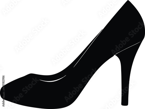 high heel icon, women's shoe symbol