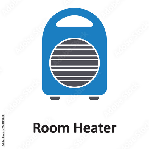 Electric heater Vector icon which can easily modify or edit