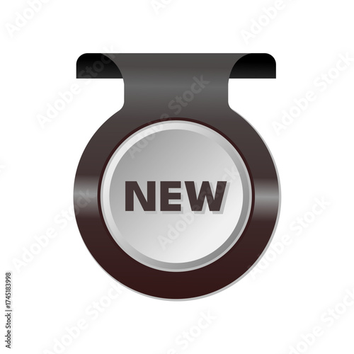 New arrival black  ribbon - vector illustration