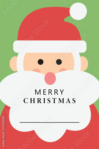 Cute Santa Claus greeting card design
