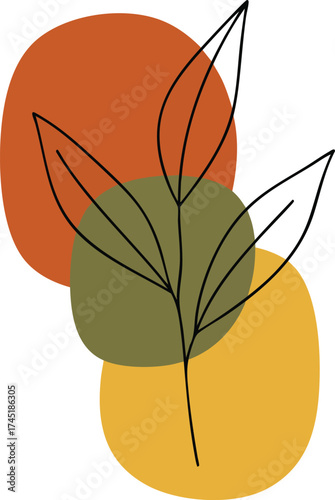 Modern Abstract Botanical Wall Art Tropical Boho Decor
