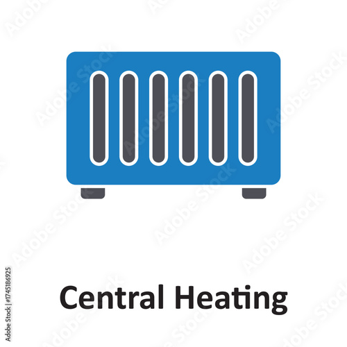 Central Heating Vector icon which can easily modify or edit