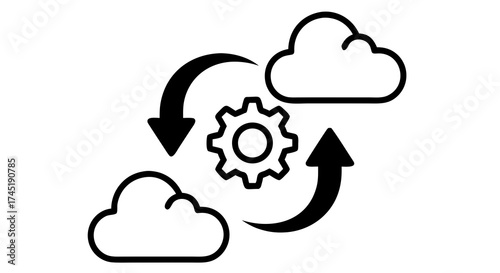 Cloud Migration Vector Icon