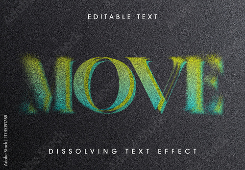 Grain Move Text Effect Mockup