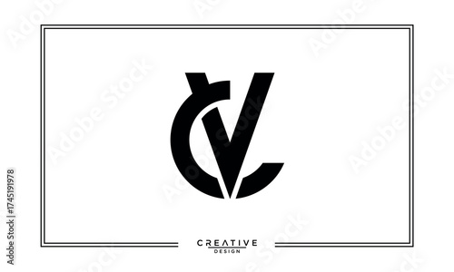 CV, VC, C, V, Abstract Letter Logo Monogram