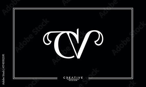 CV, VC, C, V, Abstract Letter Logo Monogram