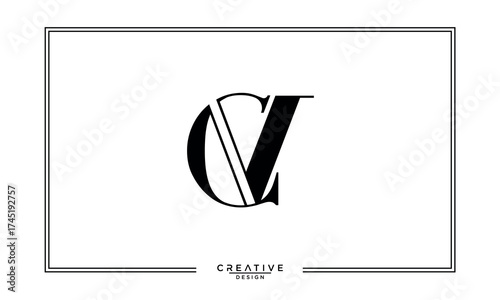 CV, VC, C, V, Abstract Letter Logo Monogram