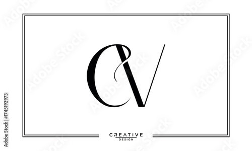 CV, VC, C, V, Abstract Letter Logo Monogram
