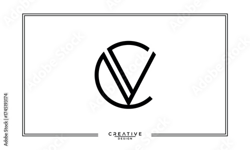CV, VC, C, V, Abstract Letter Logo Monogram