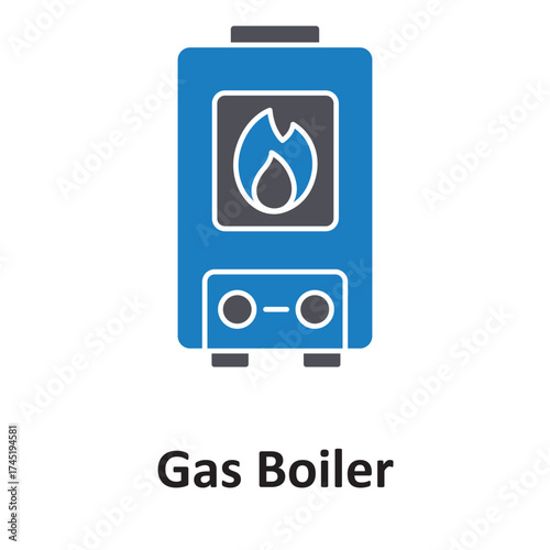 Central heating Vector icon which can easily modify or edit