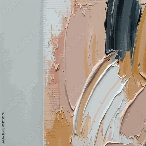 abstract grunge background with flowers