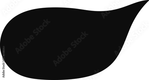 Black speech bubble communication dialogue vector shape