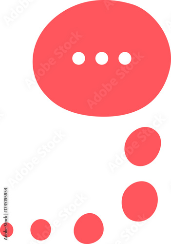Red speech bubble showing thought or typing activity