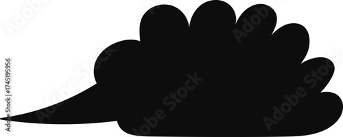 Black jagged speech bubble thinking icon concept