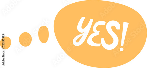 Yes speech bubble showing agreement and positive affirmation