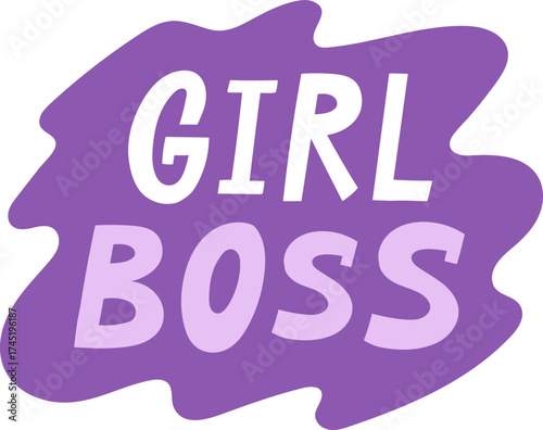 Girl Boss inspiring quote text typography design