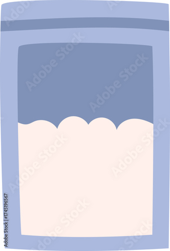 Resealable plastic bag holding powdered ingredient