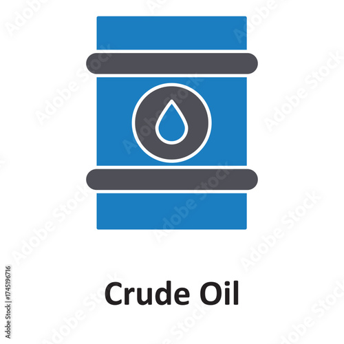 Crude oil Vector icon which can easily modify or edit