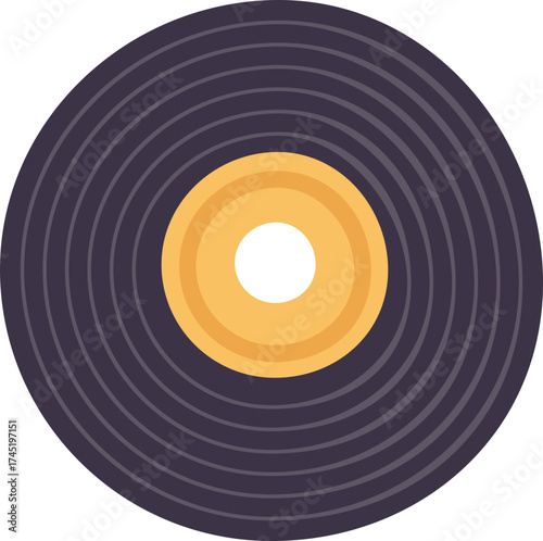 Vinyl record playing classic retro music album