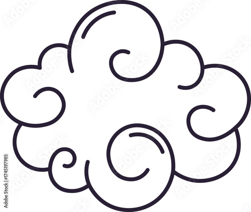 Stylized cloud icon representing weather concepts