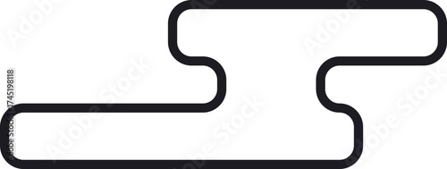 Race track circuit layout icon showing motorsport routing