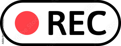 Recording REC button symbol for video streaming