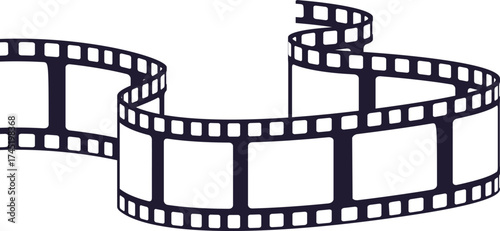 Film strip flowing, representing cinema and movie production