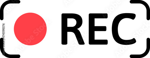 Recording streaming video content icon symbol
